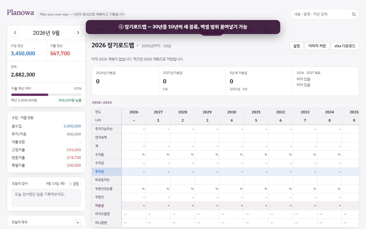 단계 1: 장기로드맵