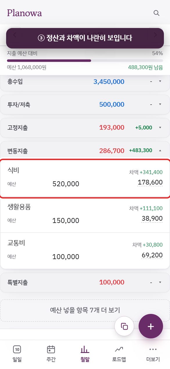 3단계 — 예산 · 정산 · 차액